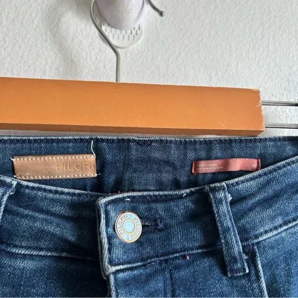 Anthropologie Pilcro Sz 28 The Icon Dark Wash Flare Denim Jeans - Picture 5 of 12